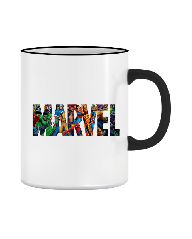 Puodelis Marvel logo herojai Puodelis Marvel logo herojai